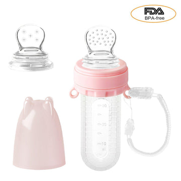 Alimentator pentru fructe Papa Bebe, 6 luni+, diverse culori, silicon, 15x6,5 cm